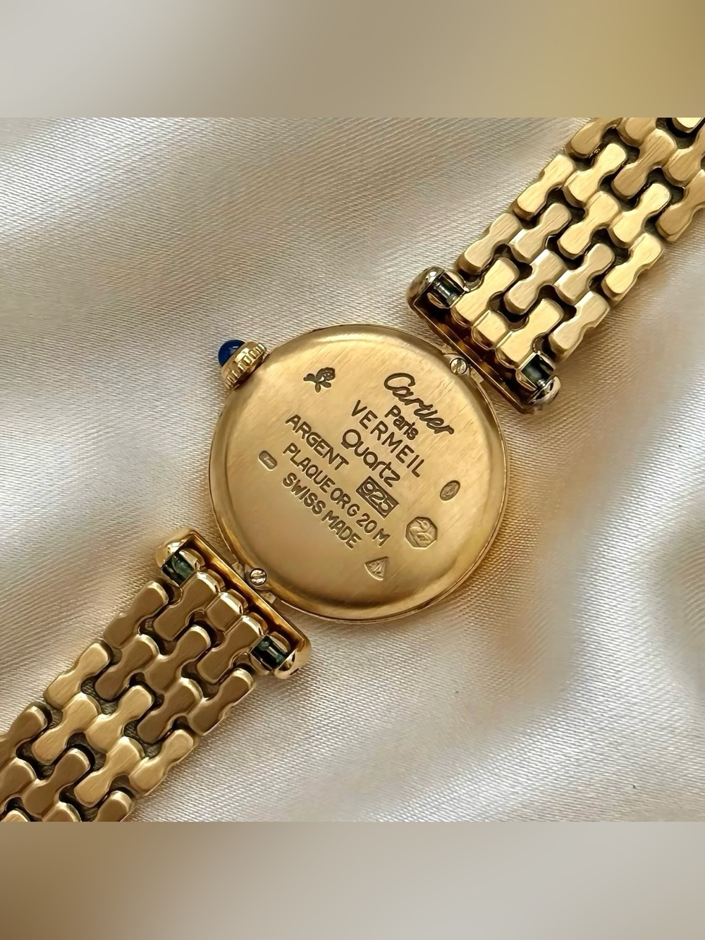 AUTHENTIC RARE VINTAGE CARTIER GOLD WATCH - WITH BOX - Picture 8 of 8